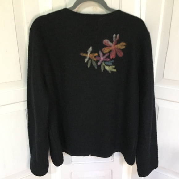 Appleseed's Black Floral Wool Jacket - Picture 11 of 14